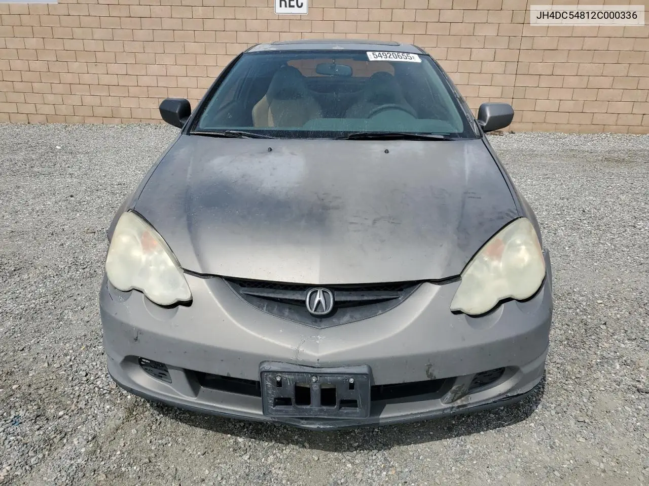 2002 Acura Rsx VIN: JH4DC54812C000336 Lot: 54920655