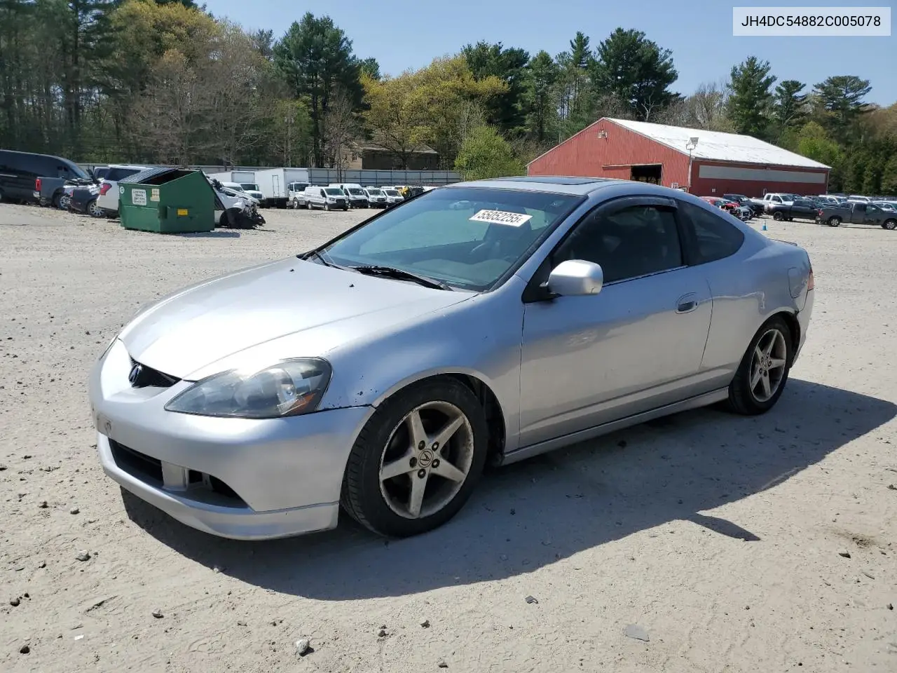 2002 Acura Rsx VIN: JH4DC54882C005078 Lot: 55052255
