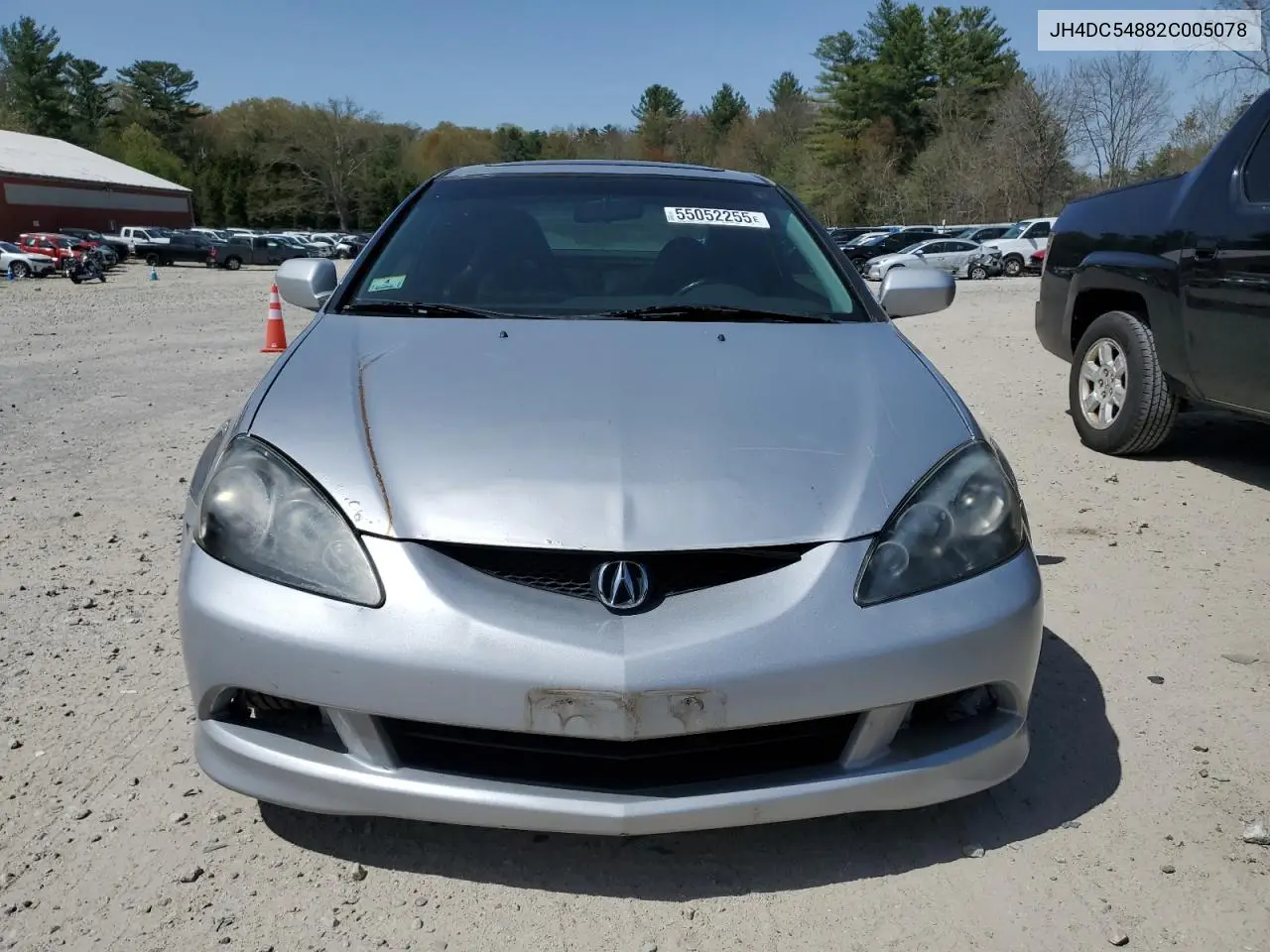 2002 Acura Rsx VIN: JH4DC54882C005078 Lot: 55052255