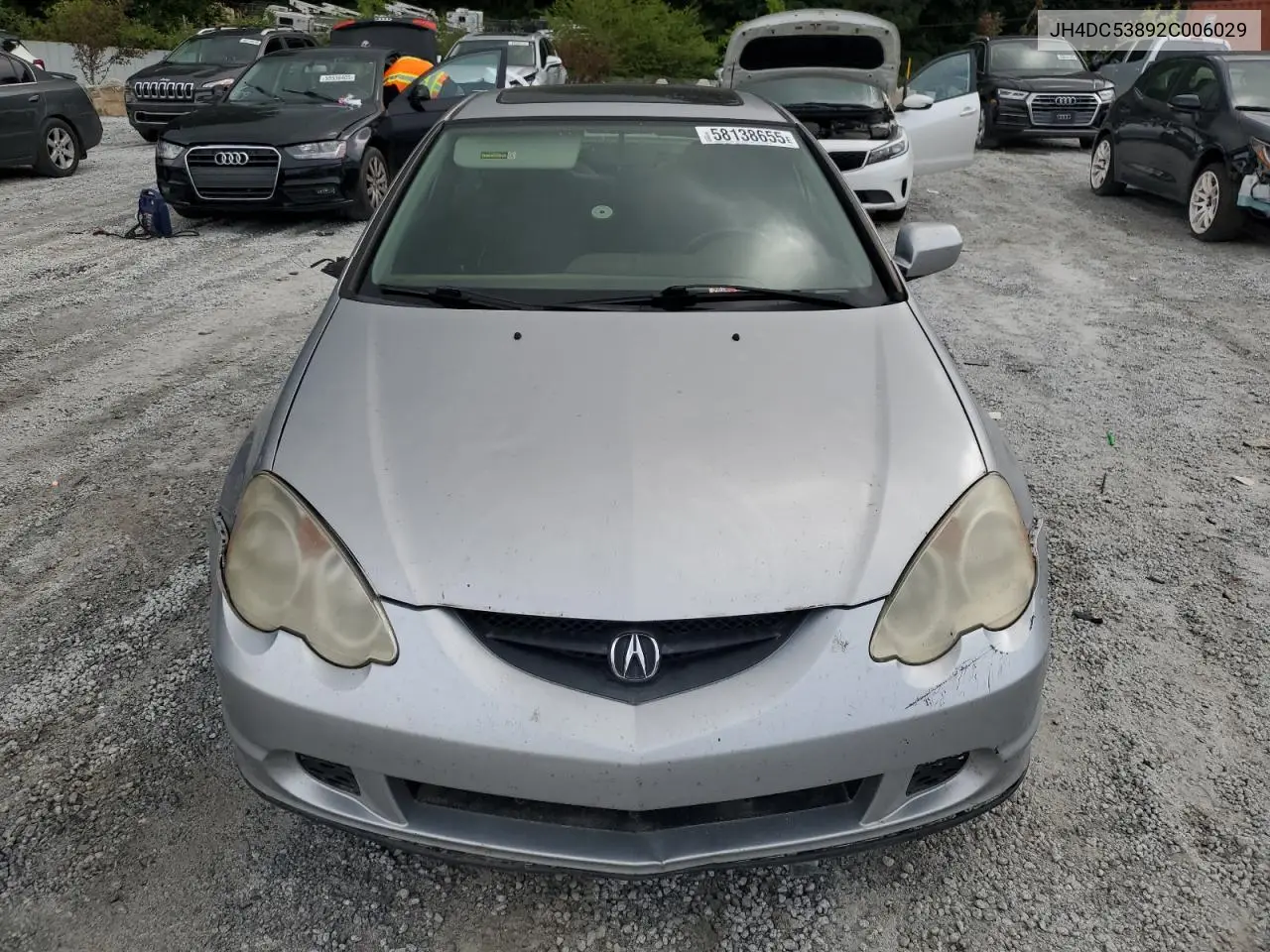 2002 Acura Rsx VIN: JH4DC53892C006029 Lot: 58138655