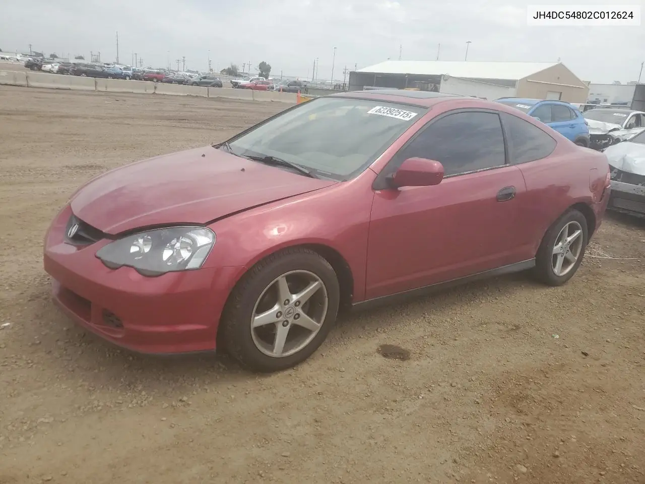 2002 Acura Rsx VIN: JH4DC54802C012624 Lot: 62392515
