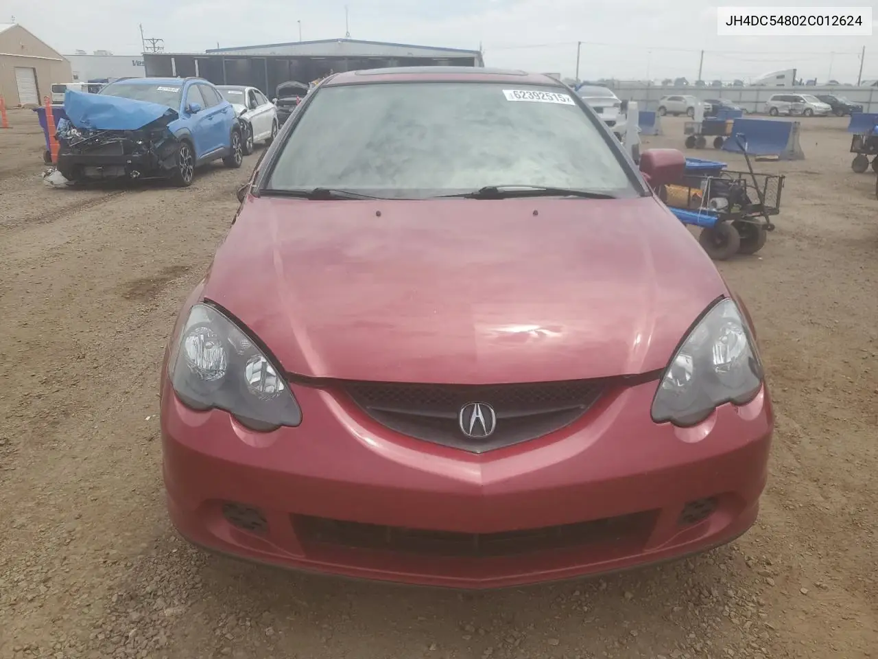 2002 Acura Rsx VIN: JH4DC54802C012624 Lot: 62392515