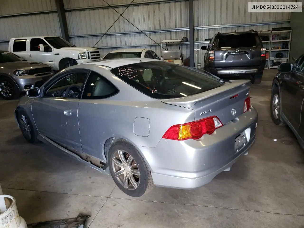 2002 Acura Rsx VIN: JH4DC54832C014724 Lot: 89403085