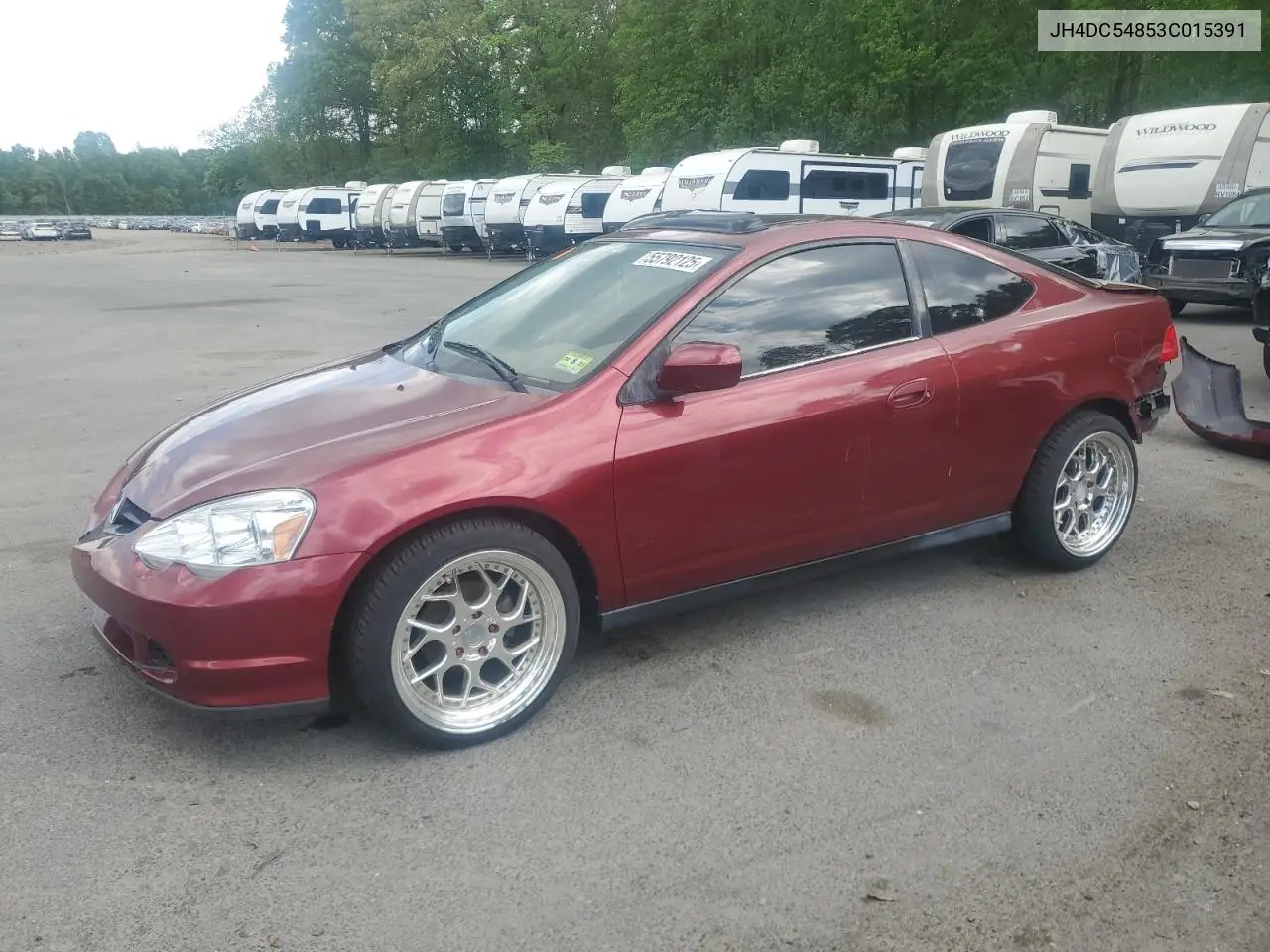 2003 Acura Rsx VIN: JH4DC54853C015391 Lot: 55792125