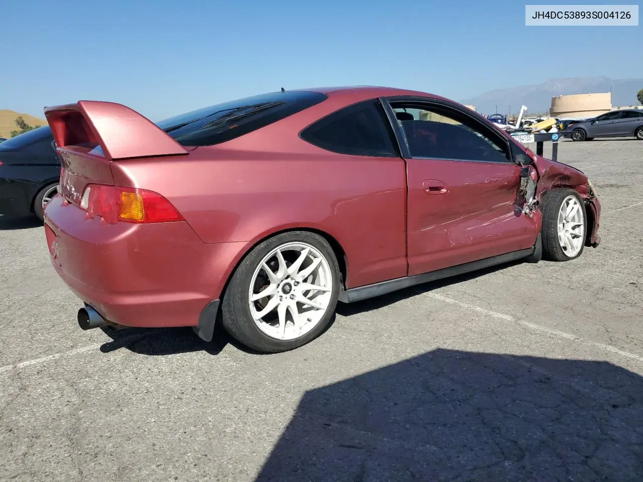 2003 Acura Rsx VIN: JH4DC53893S004126 Lot: 56197455
