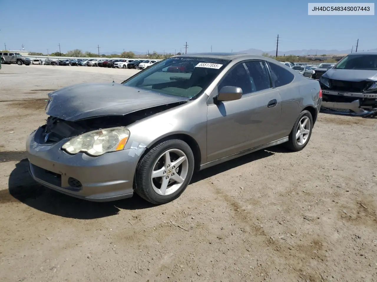 2004 Acura Rsx VIN: JH4DC54834S007443 Lot: 55517855