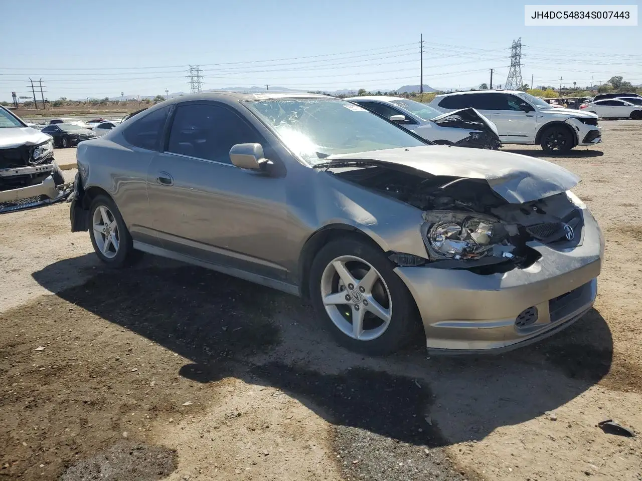 2004 Acura Rsx VIN: JH4DC54834S007443 Lot: 55517855