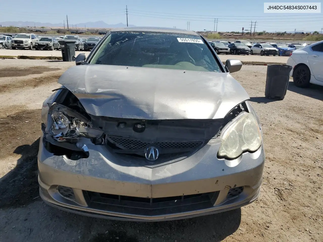 2004 Acura Rsx VIN: JH4DC54834S007443 Lot: 55517855