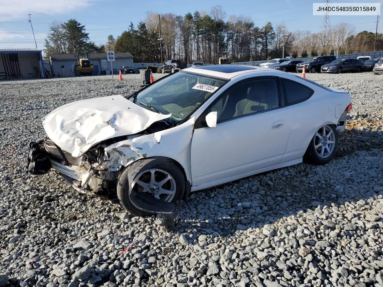 2005 Acura Rsx VIN: JH4DC54835S015849 Lot: 49627055