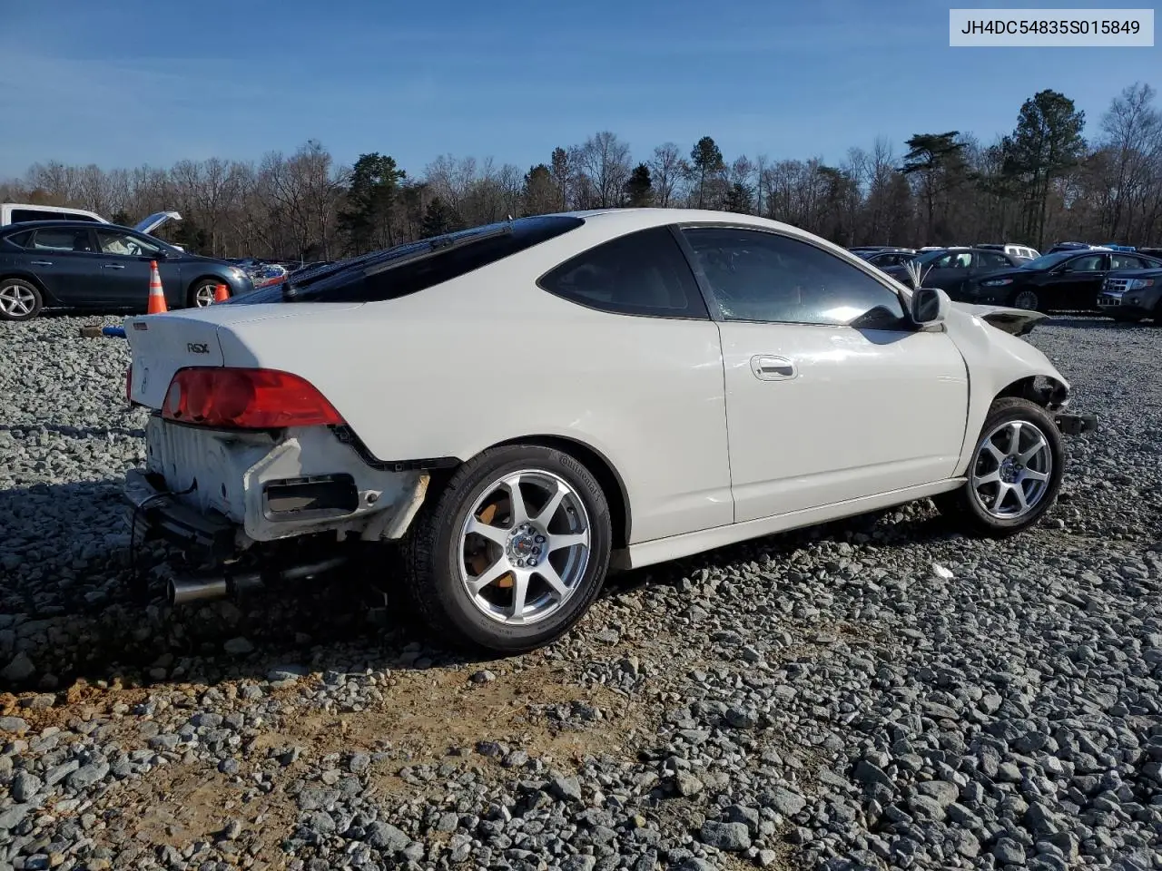 2005 Acura Rsx VIN: JH4DC54835S015849 Lot: 49627055