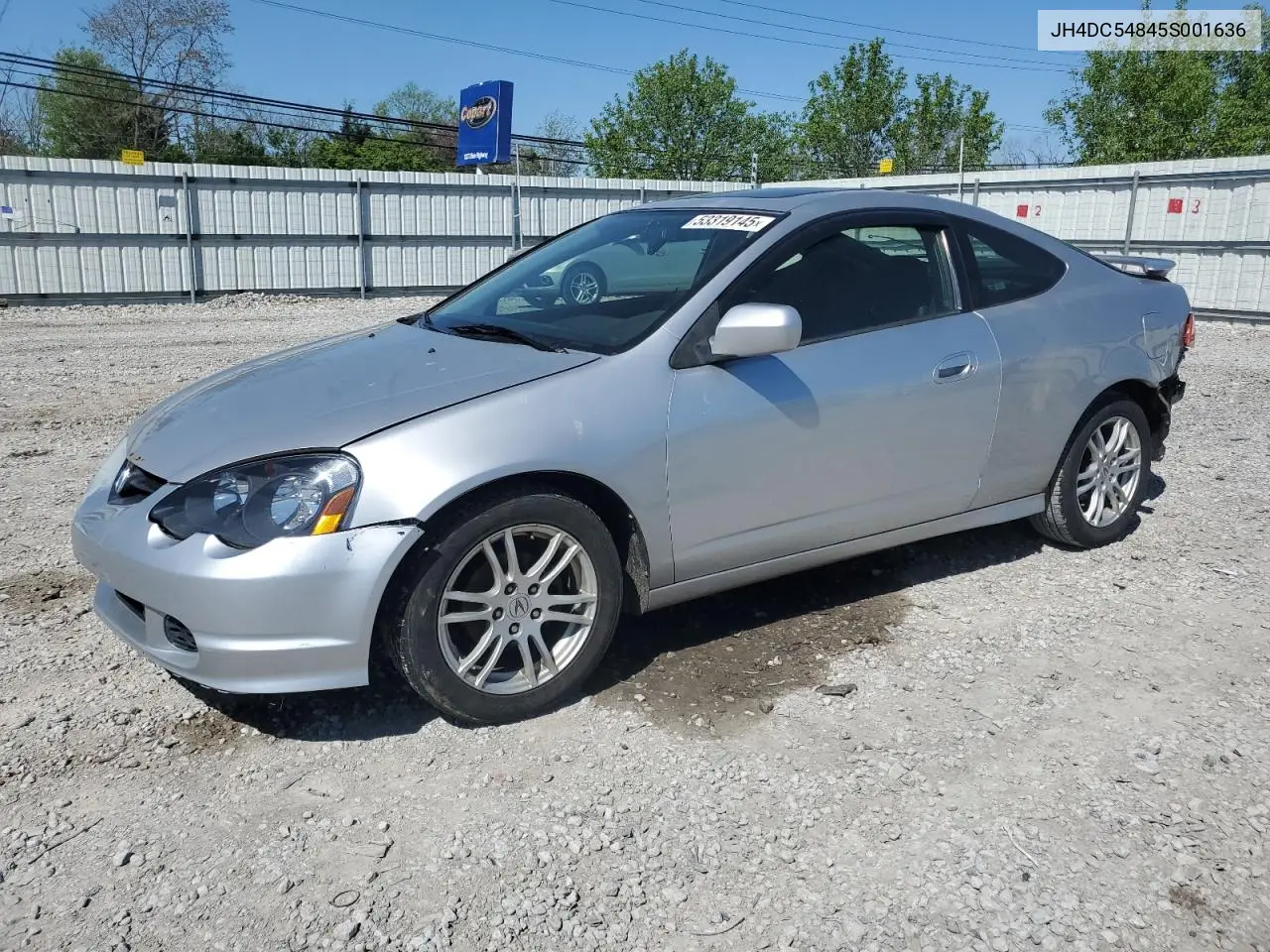 2005 Acura Rsx VIN: JH4DC54845S001636 Lot: 53319145