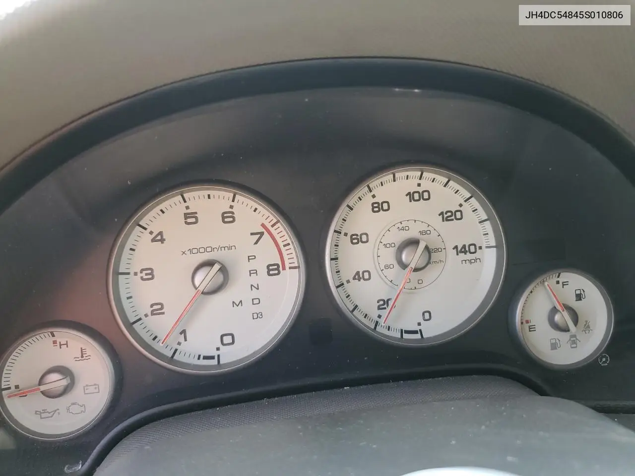 2005 Acura Rsx VIN: JH4DC54845S010806 Lot: 54835685