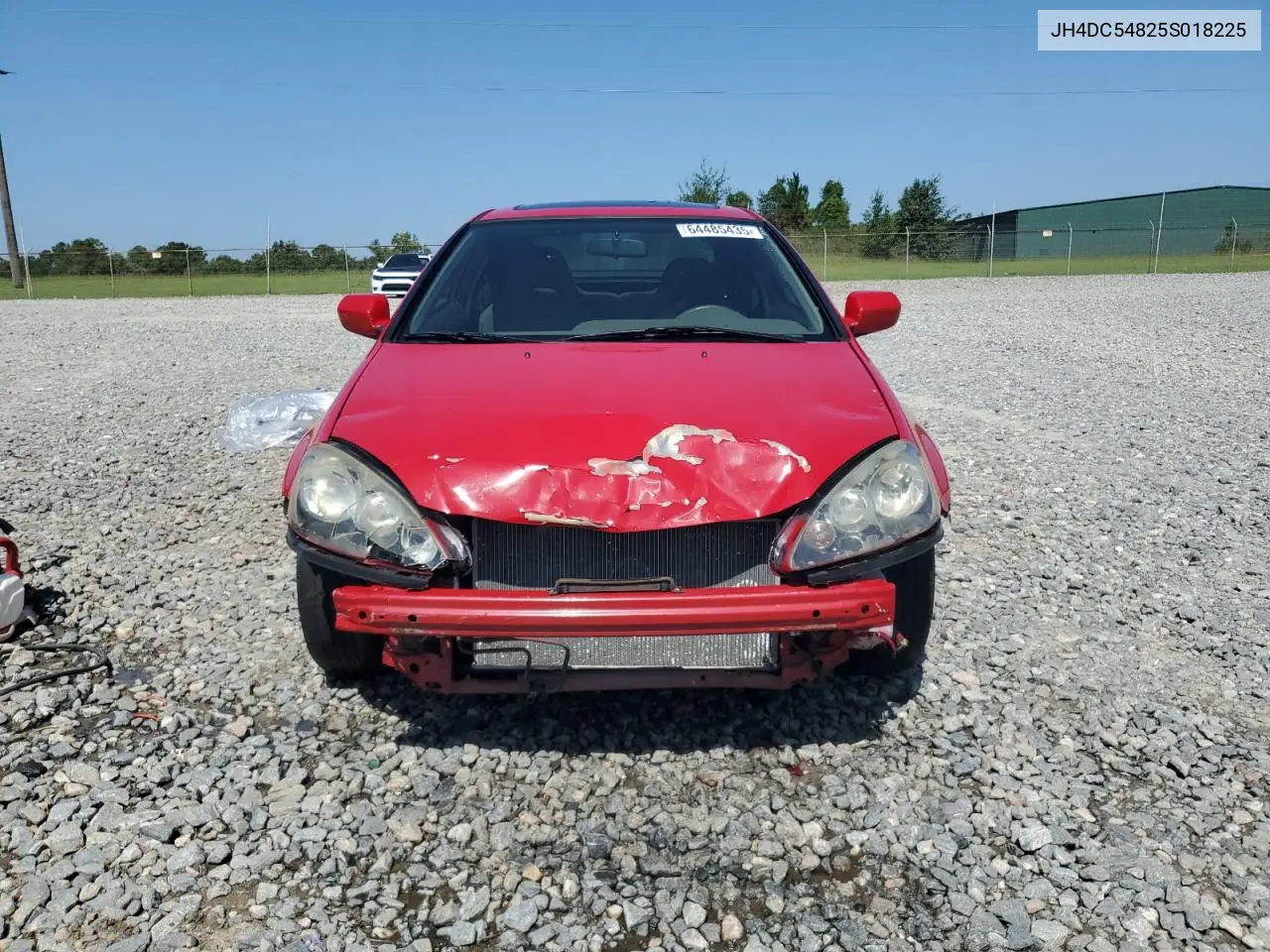 2005 Acura Rsx VIN: JH4DC54825S018225 Lot: 64485435