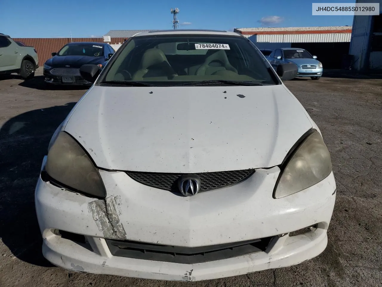 2005 Acura Rsx VIN: JH4DC54885S012980 Lot: 78404074