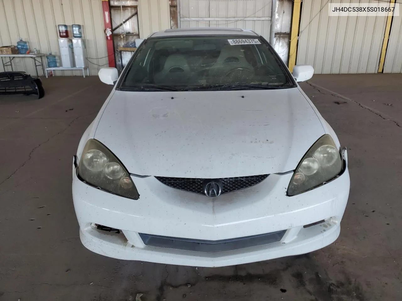 2005 Acura Rsx VIN: JH4DC538X5S018667 Lot: 88694375