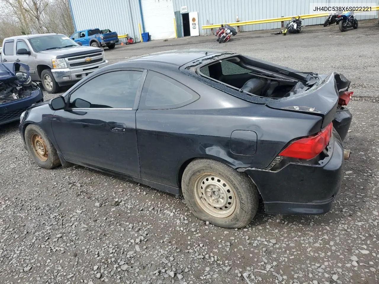 2006 Acura Rsx VIN: JH4DC538X6S022221 Lot: 50775415
