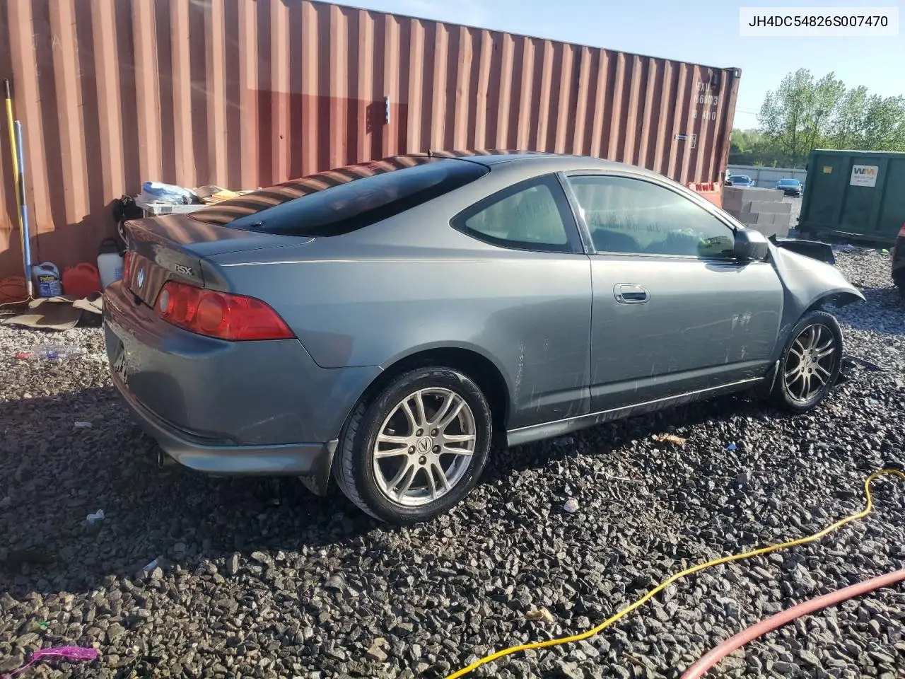 2006 Acura Rsx VIN: JH4DC54826S007470 Lot: 52934855