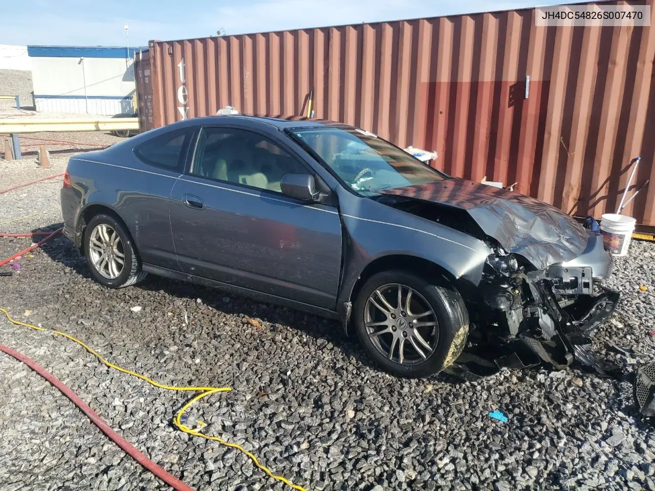 2006 Acura Rsx VIN: JH4DC54826S007470 Lot: 52934855