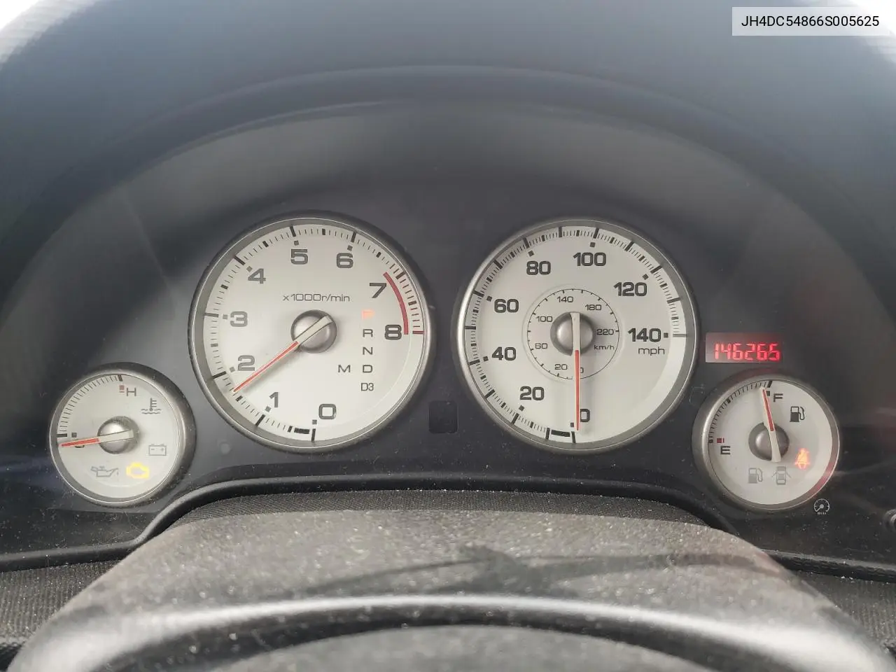 2006 Acura Rsx VIN: JH4DC54866S005625 Lot: 55829375