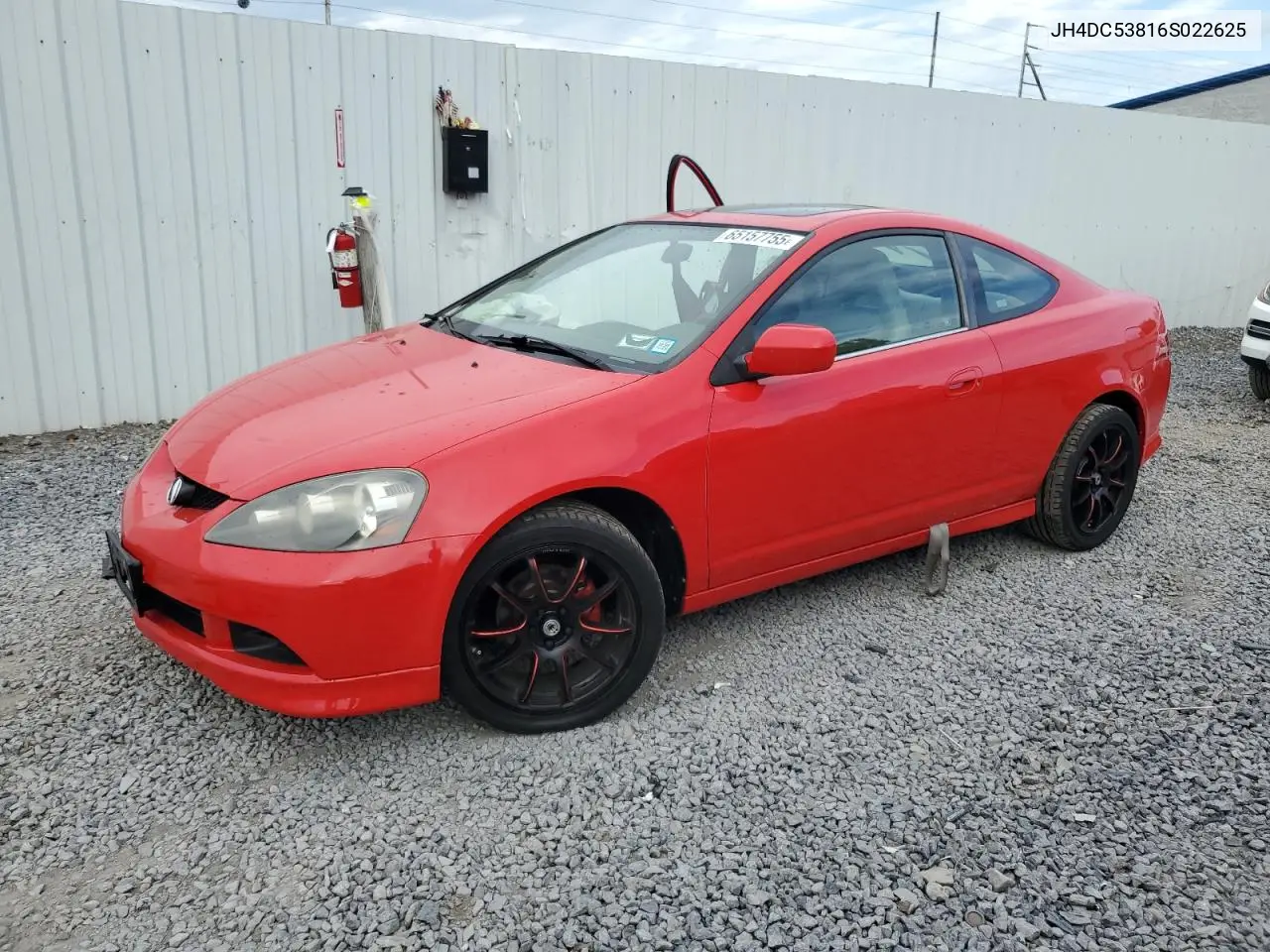2006 Acura Rsx VIN: JH4DC53816S022625 Lot: 65157755