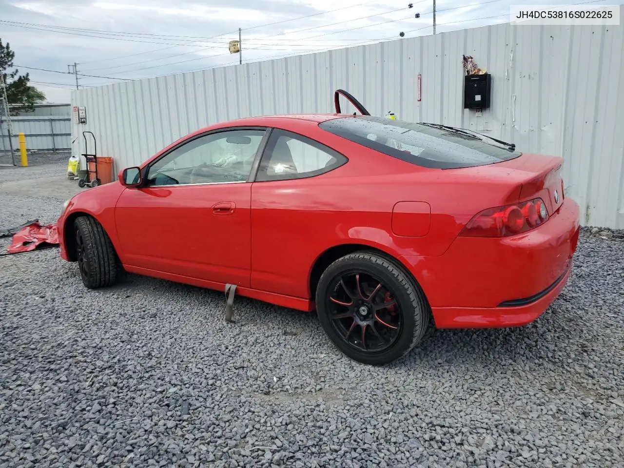 2006 Acura Rsx VIN: JH4DC53816S022625 Lot: 65157755
