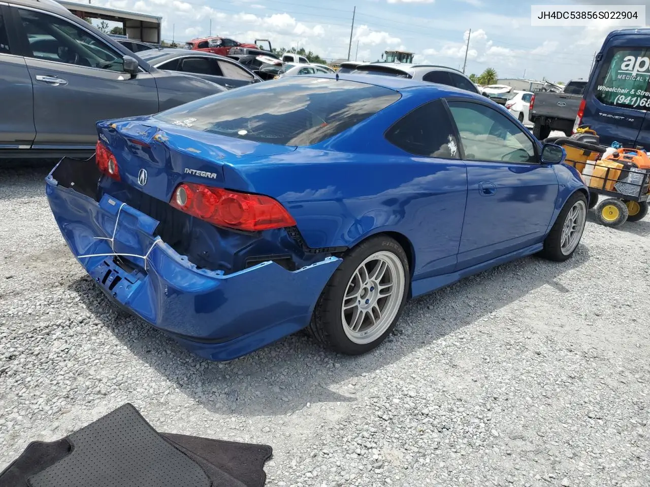 2006 Acura Rsx VIN: JH4DC53856S022904 Lot: 65341015