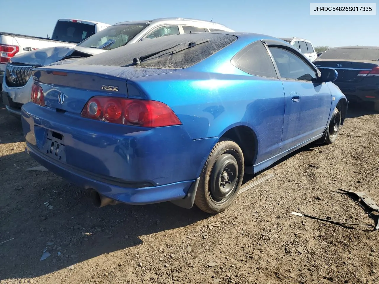 2006 Acura Rsx VIN: JH4DC54826S017335 Lot: 74480334