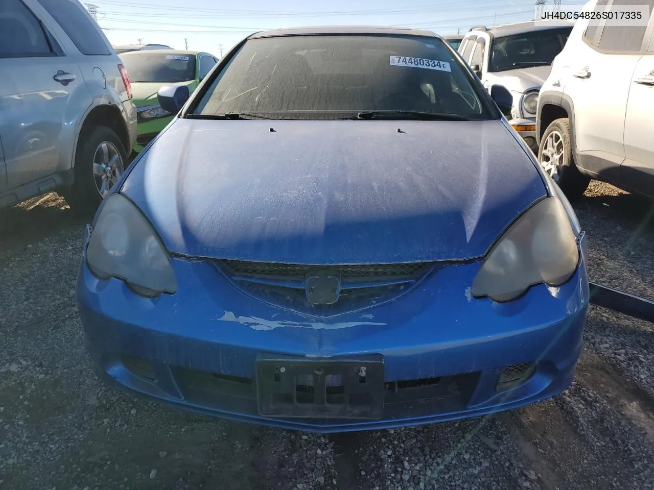 2006 Acura Rsx VIN: JH4DC54826S017335 Lot: 74480334