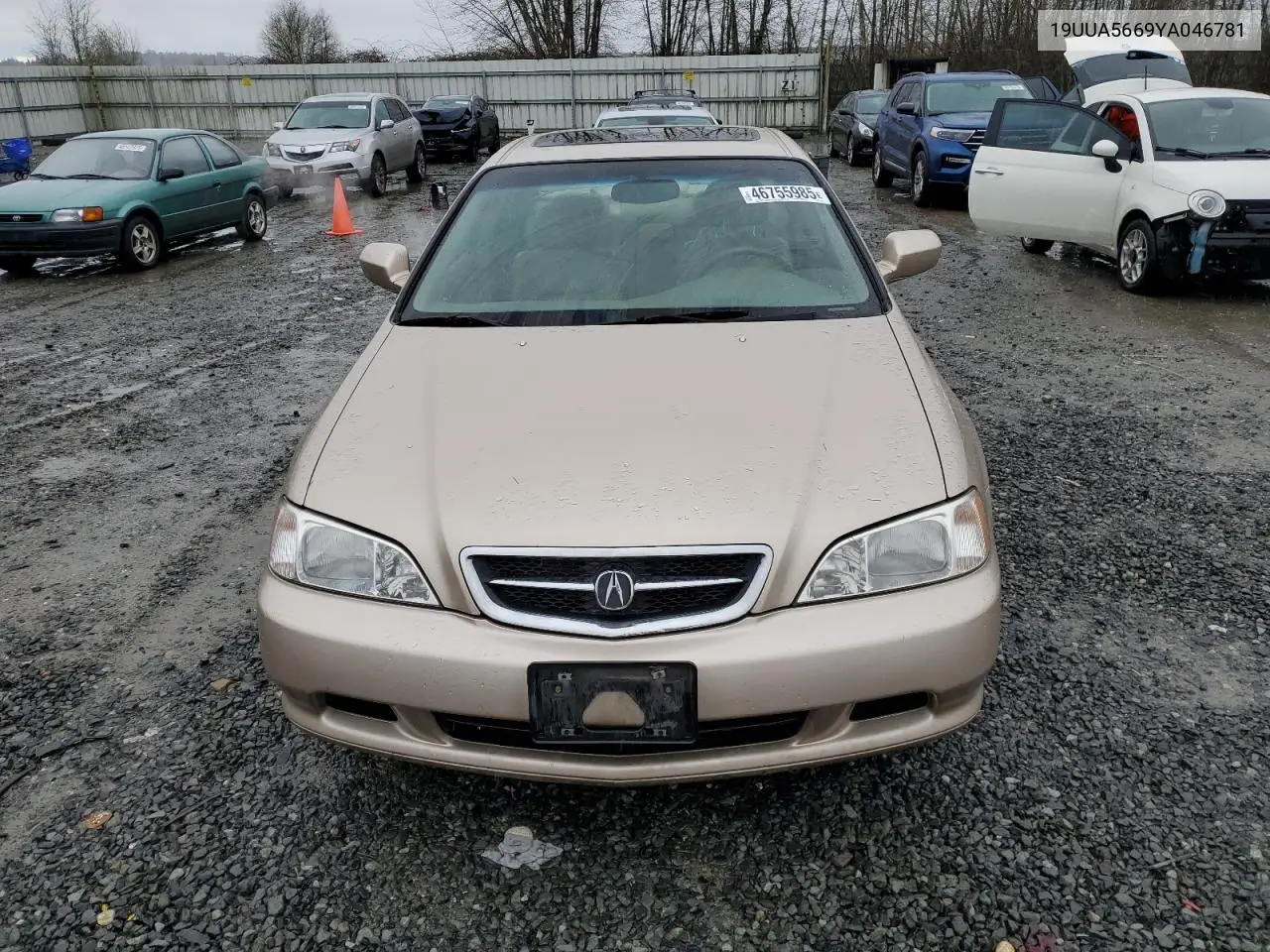 2000 Acura 3.2Tl VIN: 19UUA5669YA046781 Lot: 46755985