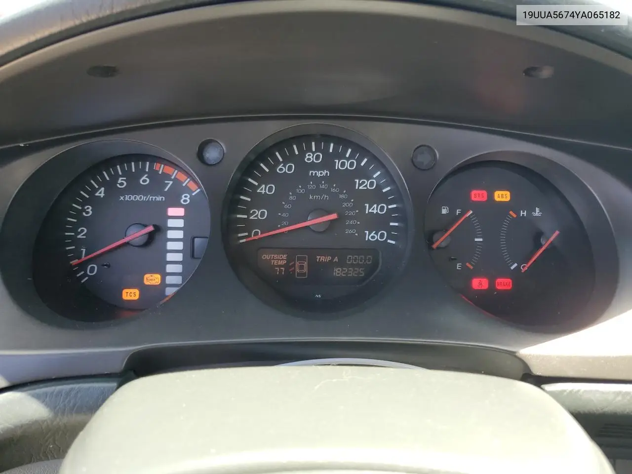 2000 Acura 3.2Tl VIN: 19UUA5674YA065182 Lot: 58375845