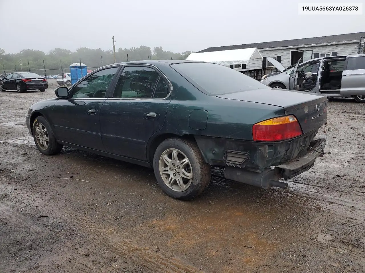 2000 Acura 3.2Tl VIN: 19UUA5663YA026378 Lot: 61281585
