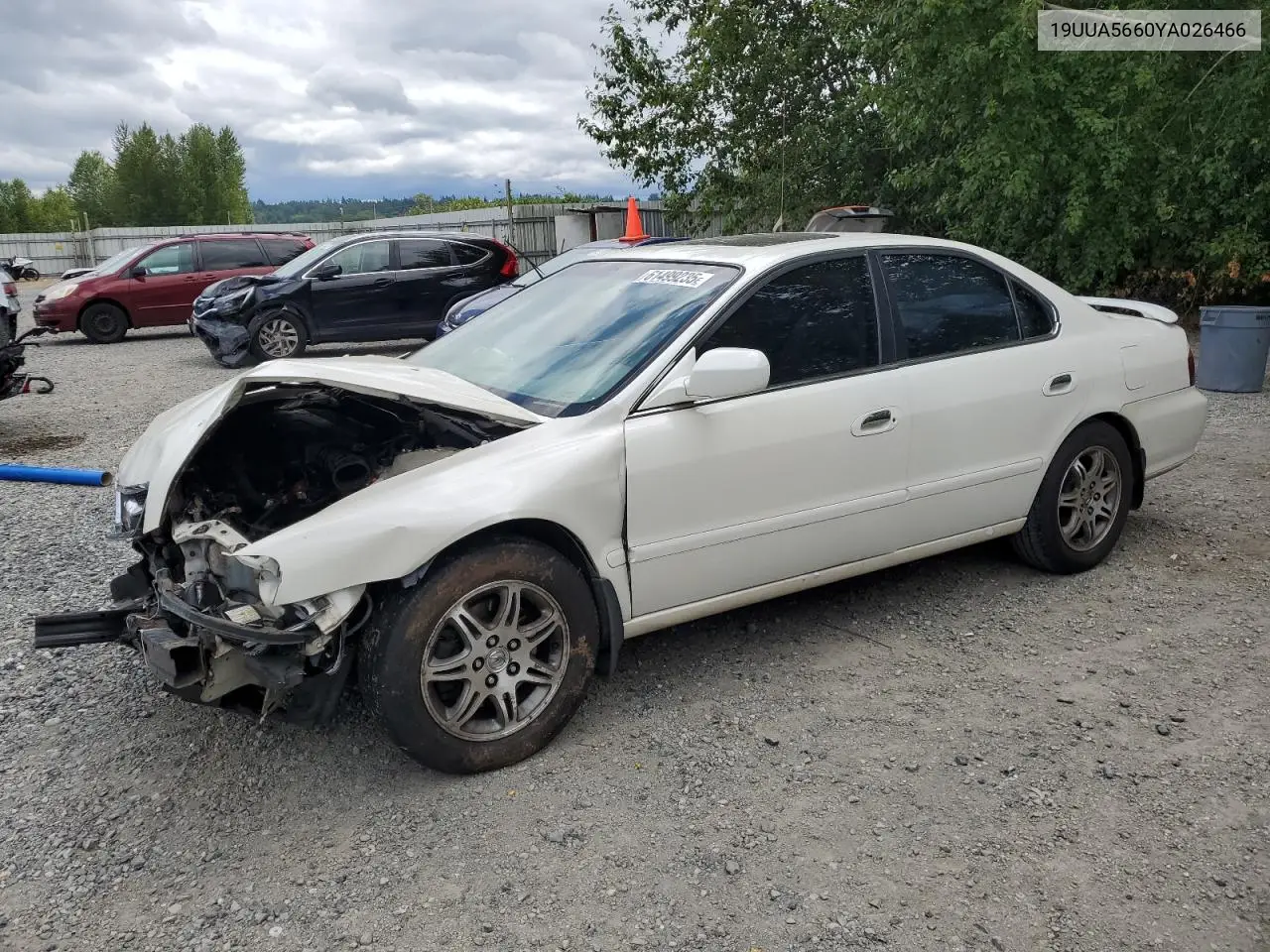 2000 Acura 3.2Tl VIN: 19UUA5660YA026466 Lot: 61499235