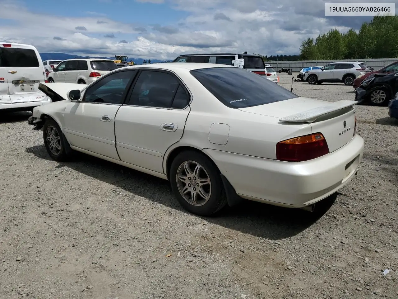 2000 Acura 3.2Tl VIN: 19UUA5660YA026466 Lot: 61499235