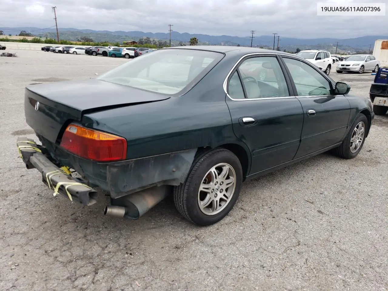 2001 Acura 3.2Tl VIN: 19UUA56611A007396 Lot: 53754835