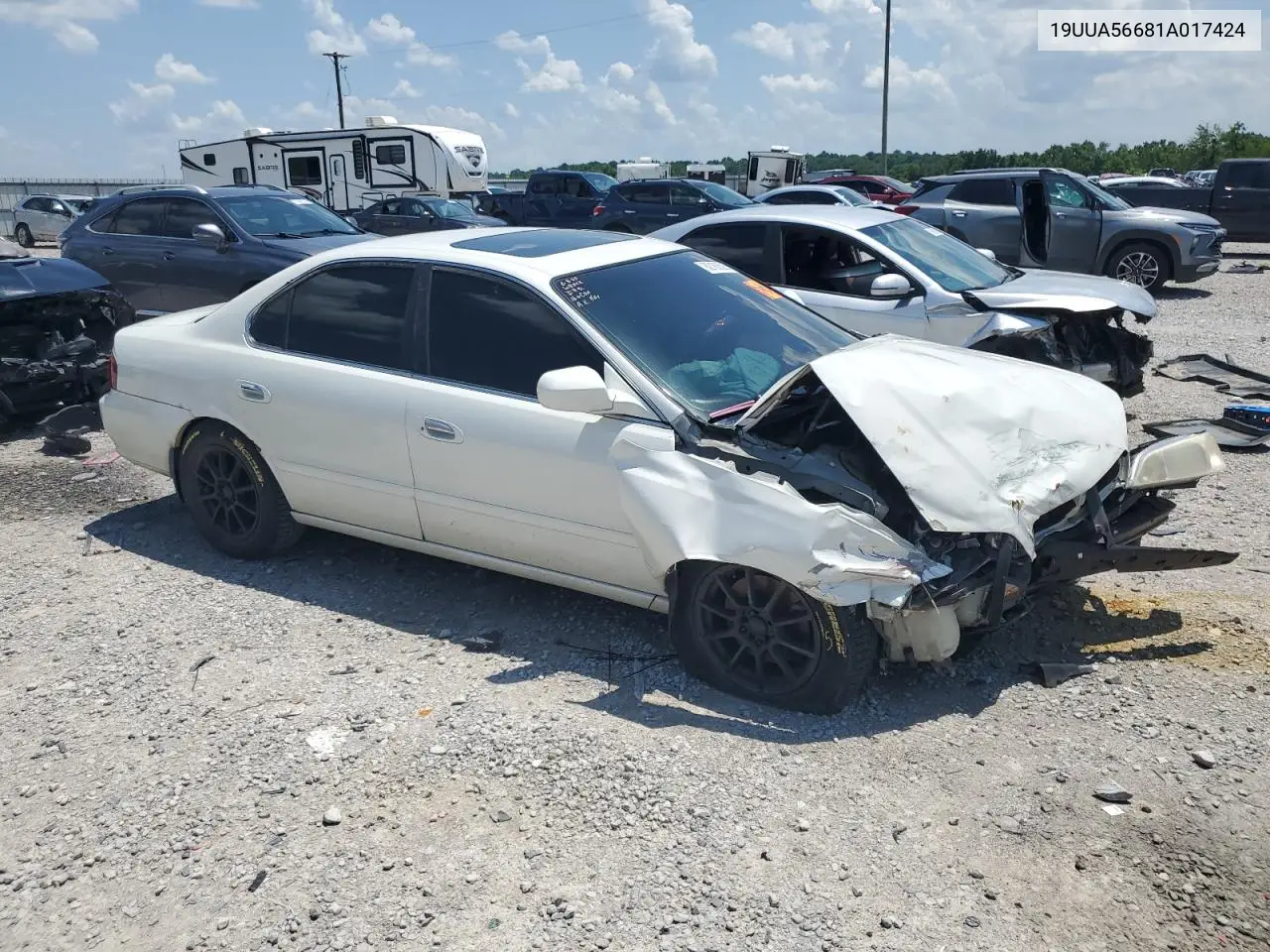 2001 Acura 3.2Tl VIN: 19UUA56681A017424 Lot: 62163525