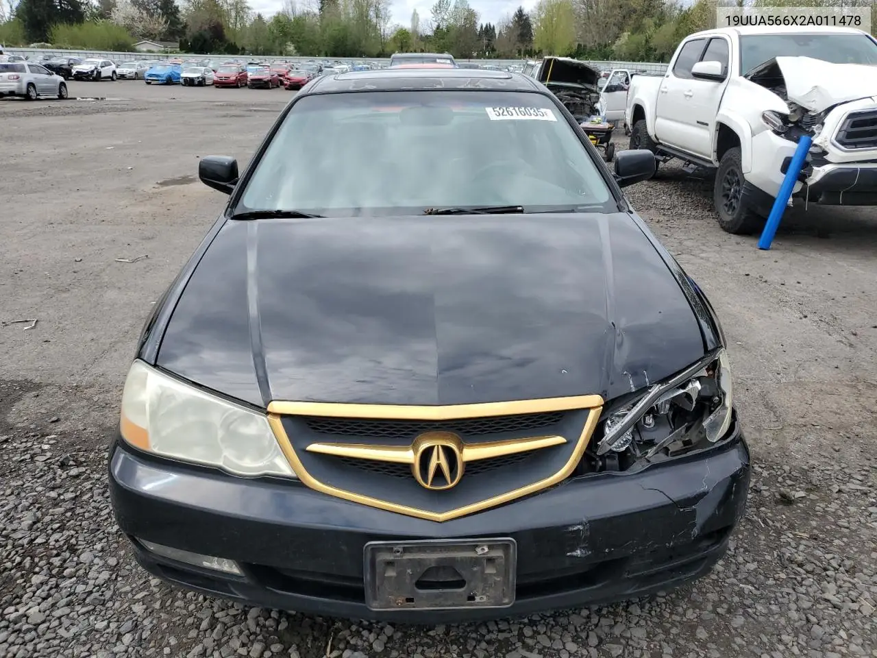 2002 Acura 3.2Tl VIN: 19UUA566X2A011478 Lot: 52616035