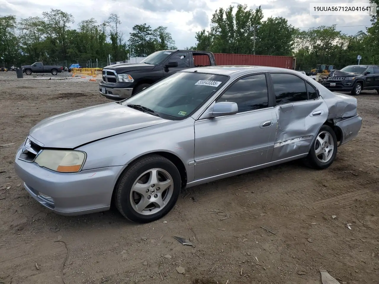 2002 Acura 3.2Tl VIN: 19UUA56712A041641 Lot: 55843335
