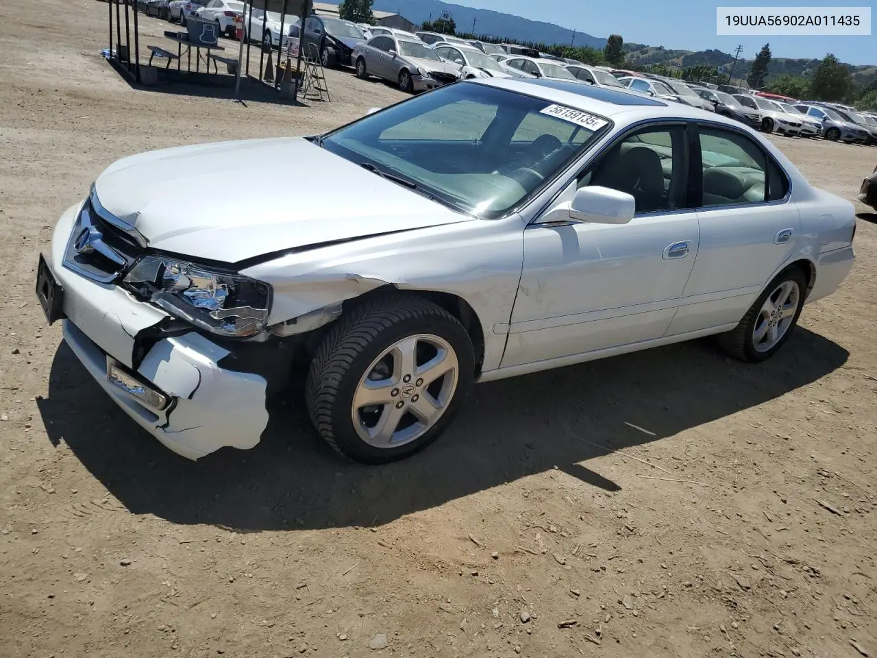 2002 Acura 3.2Tl Type-S VIN: 19UUA56902A011435 Lot: 56159135