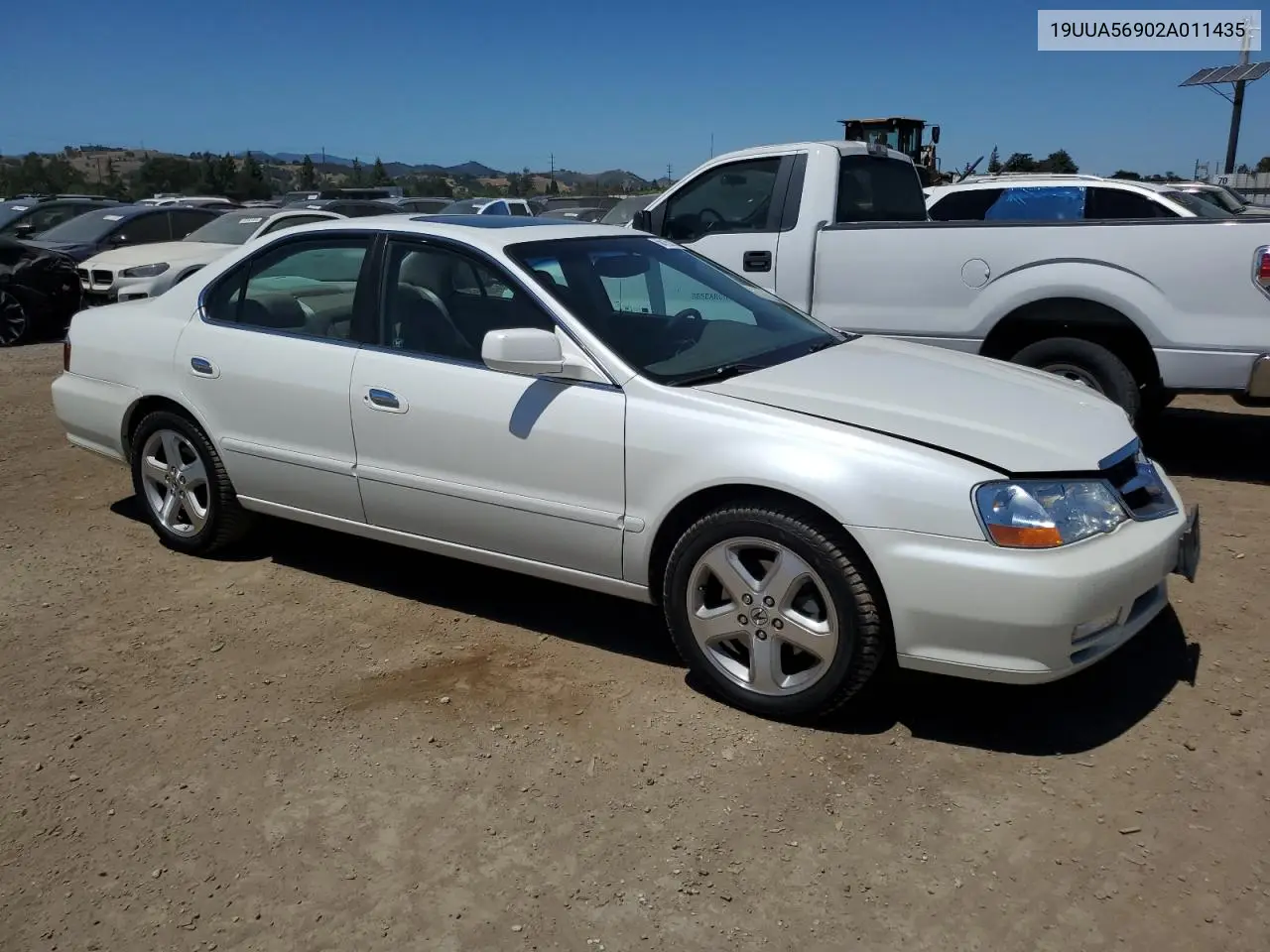 2002 Acura 3.2Tl Type-S VIN: 19UUA56902A011435 Lot: 56159135