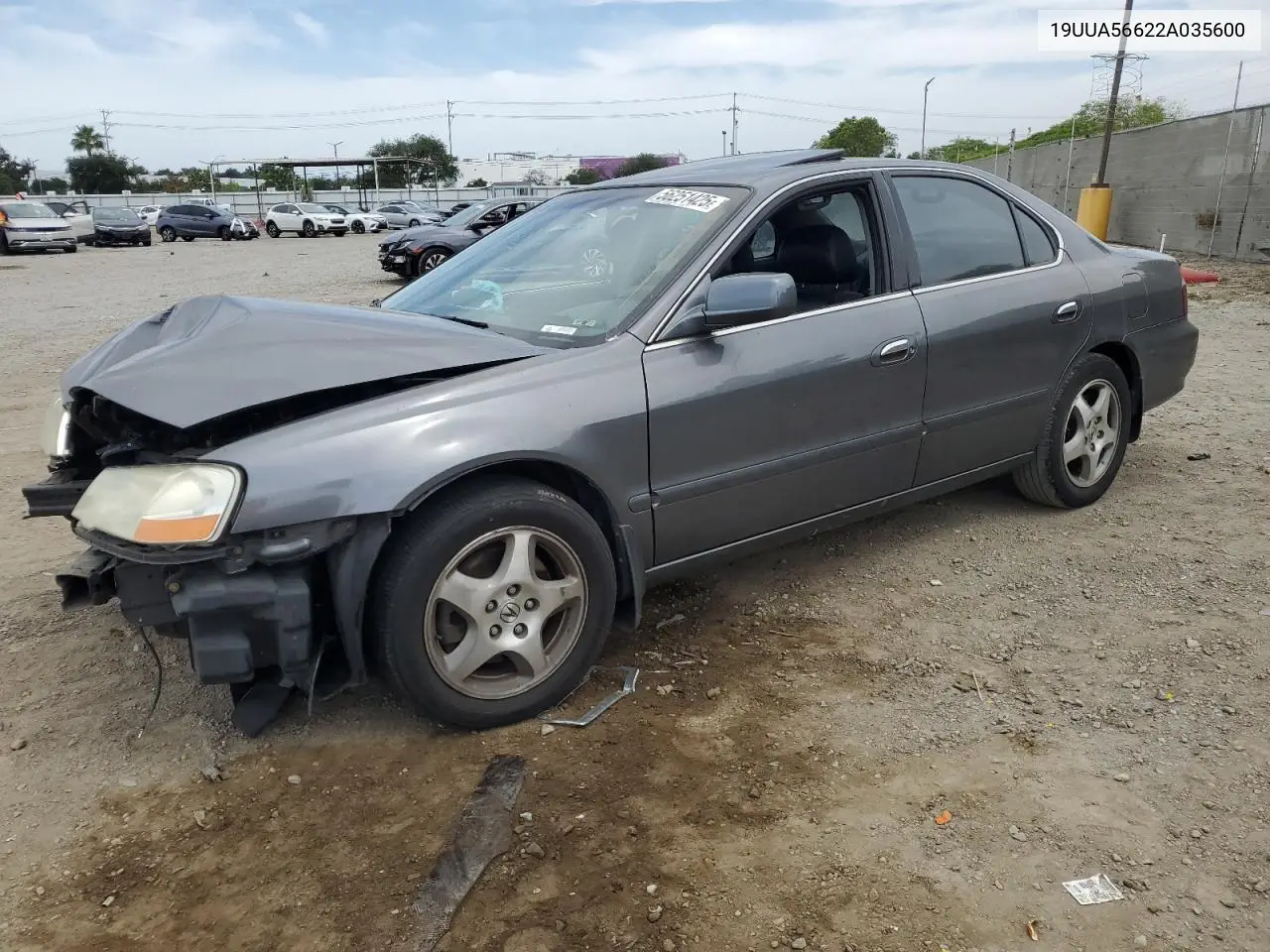 2002 Acura 3.2Tl VIN: 19UUA56622A035600 Lot: 56251425
