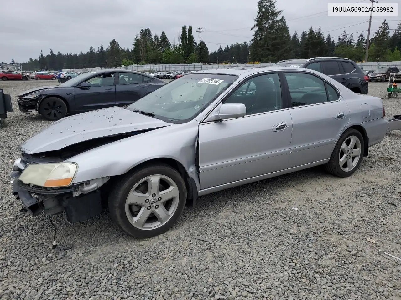 2002 Acura 3.2Tl Type-S VIN: 19UUA56902A058982 Lot: 57088105