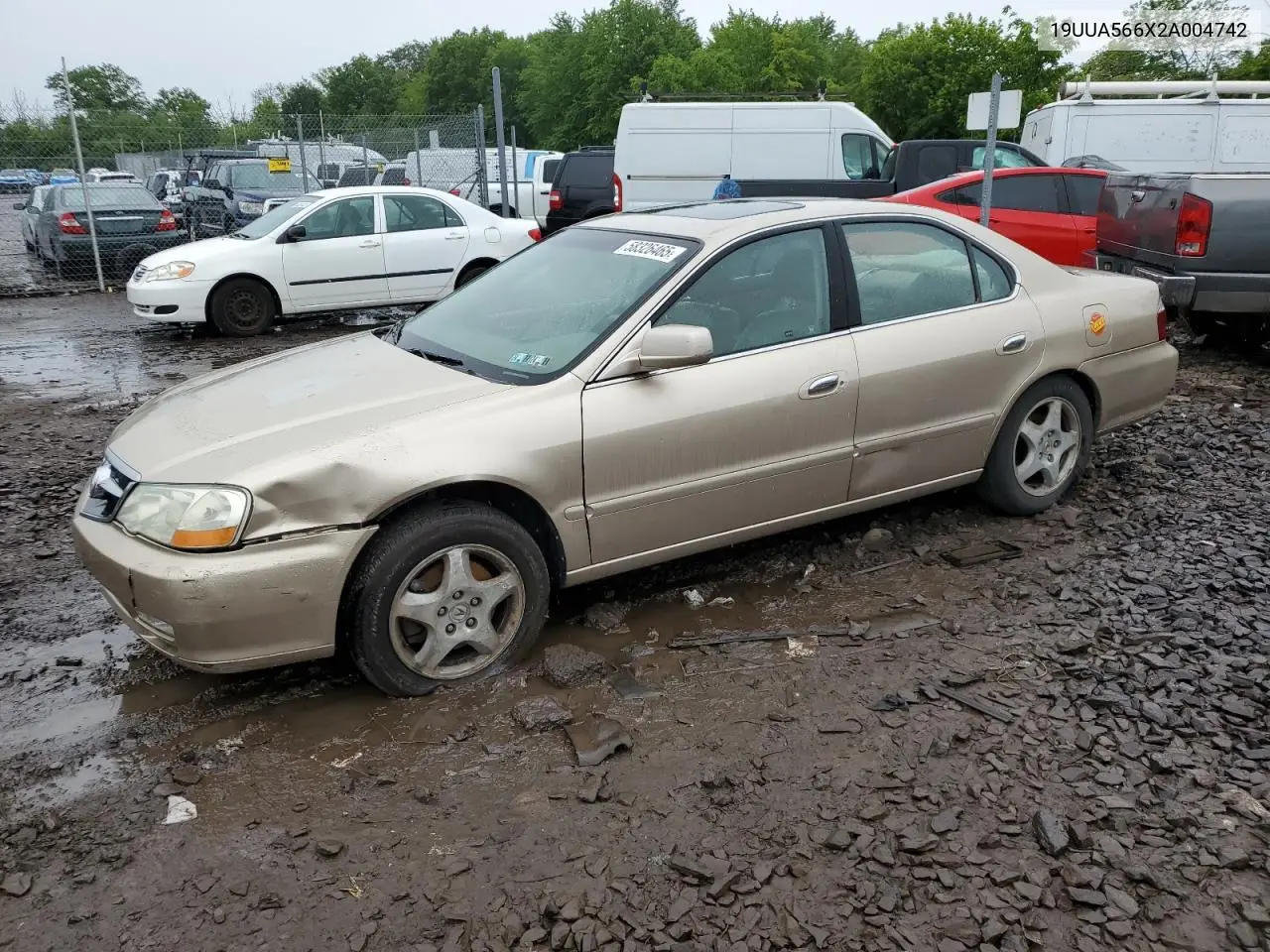 2002 Acura 3.2Tl VIN: 19UUA566X2A004742 Lot: 58326465