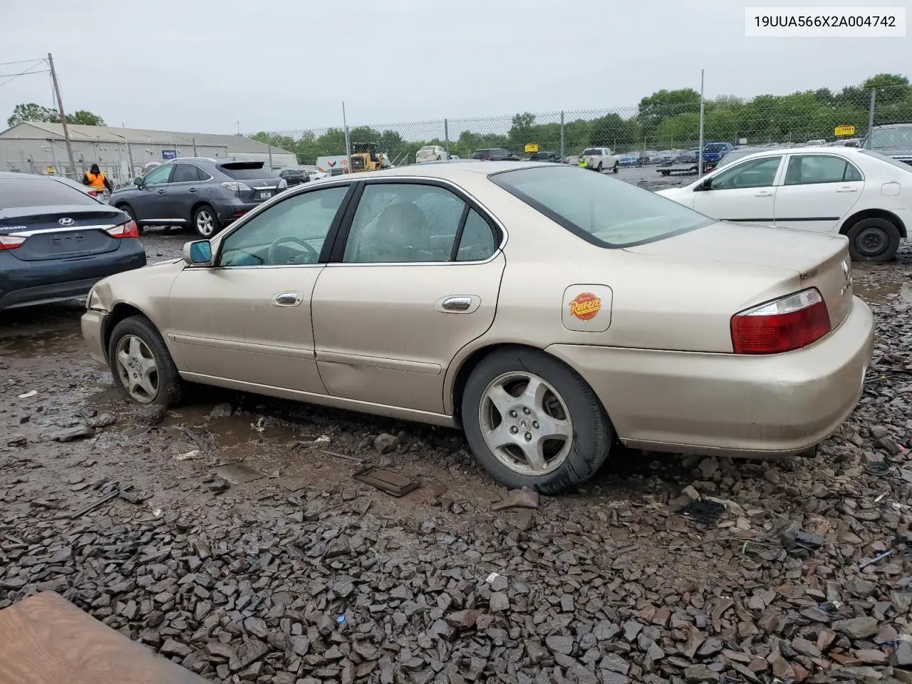 2002 Acura 3.2Tl VIN: 19UUA566X2A004742 Lot: 58326465