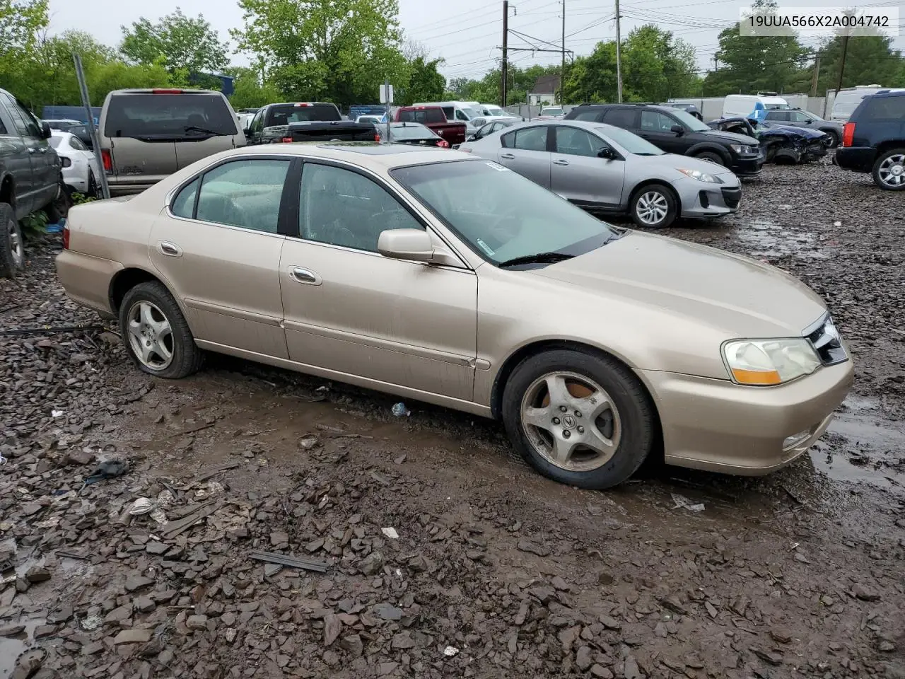 2002 Acura 3.2Tl VIN: 19UUA566X2A004742 Lot: 58326465