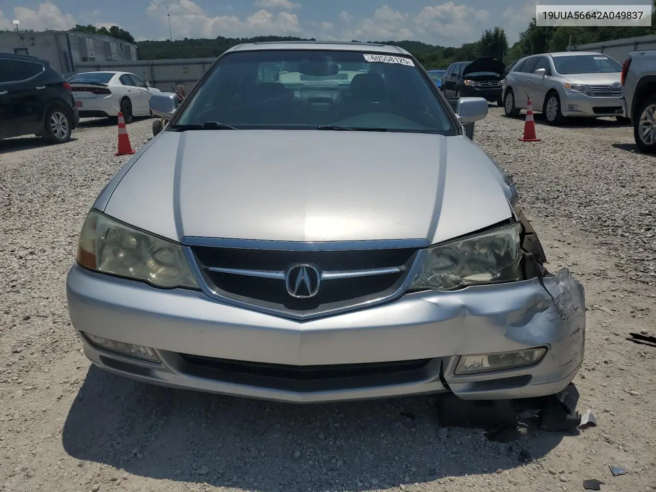 2002 Acura 3.2Tl VIN: 19UUA56642A049837 Lot: 60558125