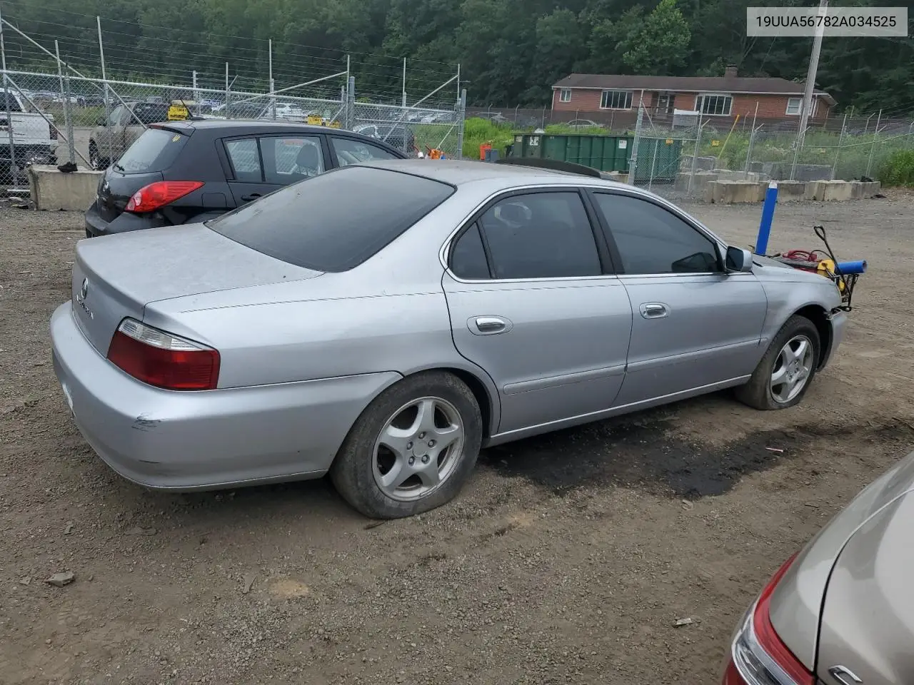 2002 Acura 3.2Tl VIN: 19UUA56782A034525 Lot: 62658955