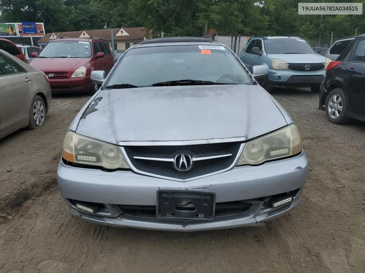 2002 Acura 3.2Tl VIN: 19UUA56782A034525 Lot: 62658955