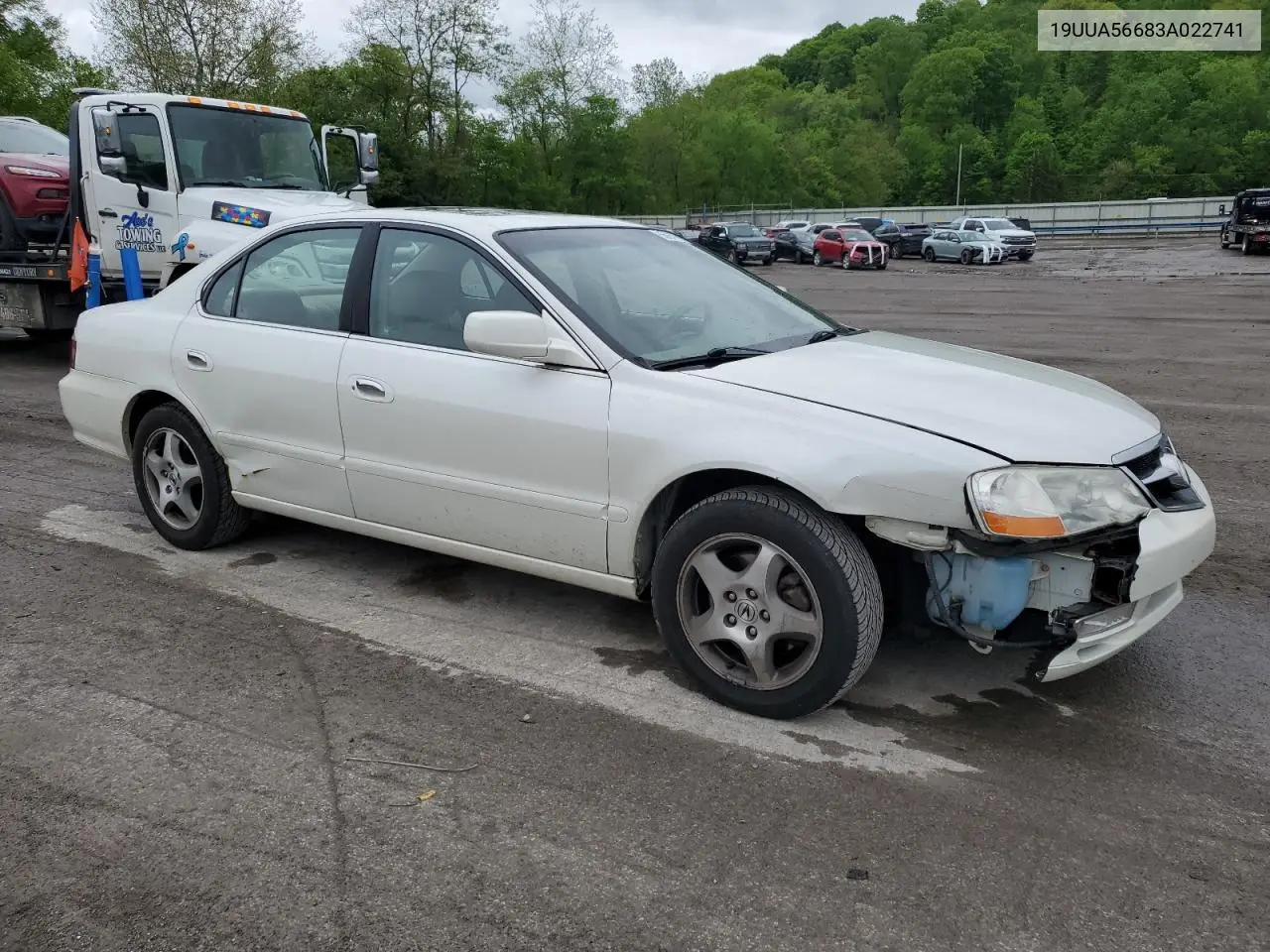 2003 Acura 3.2Tl VIN: 19UUA56683A022741 Lot: 56367205
