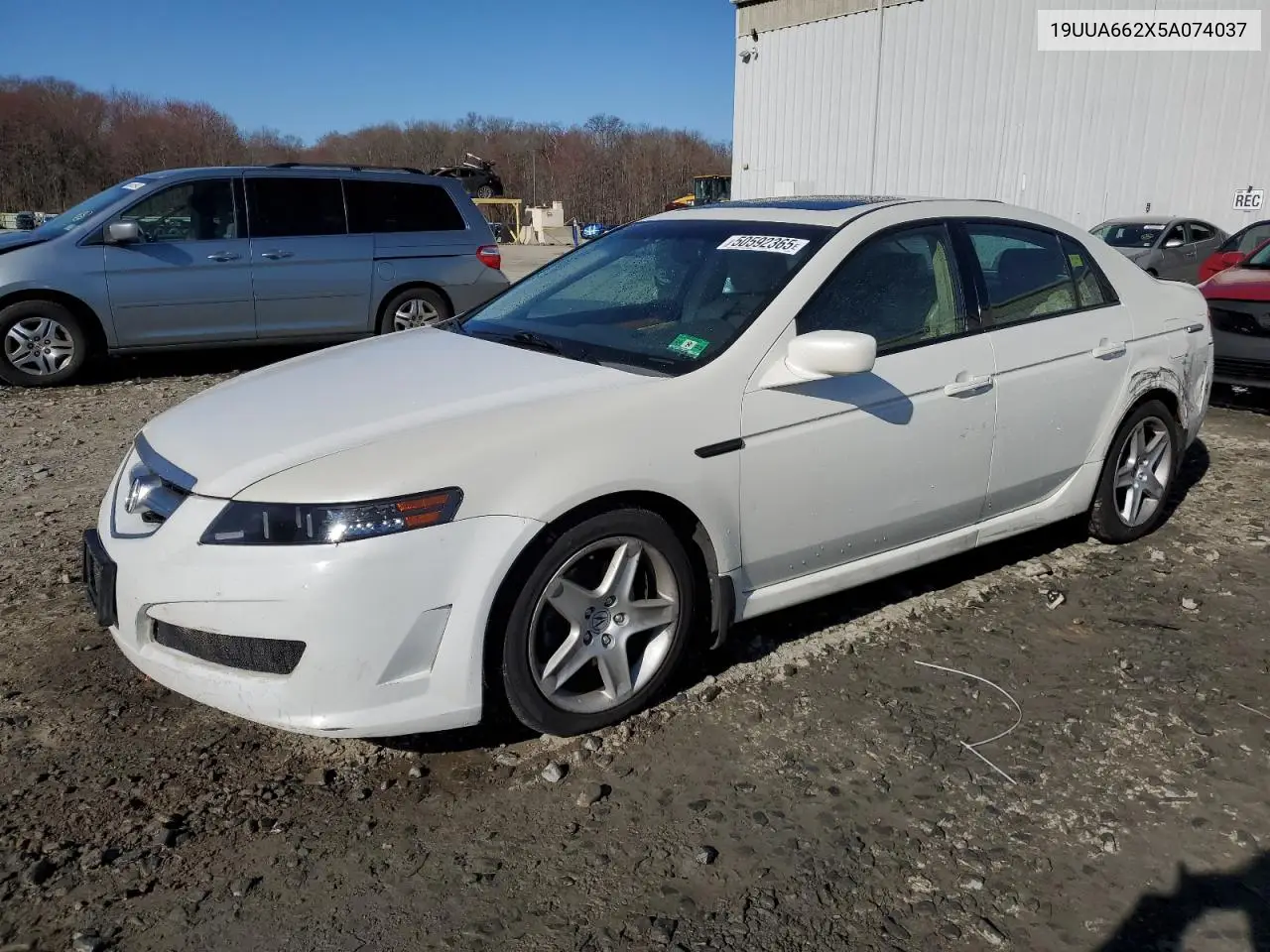 2005 Acura Tl VIN: 19UUA662X5A074037 Lot: 50592365