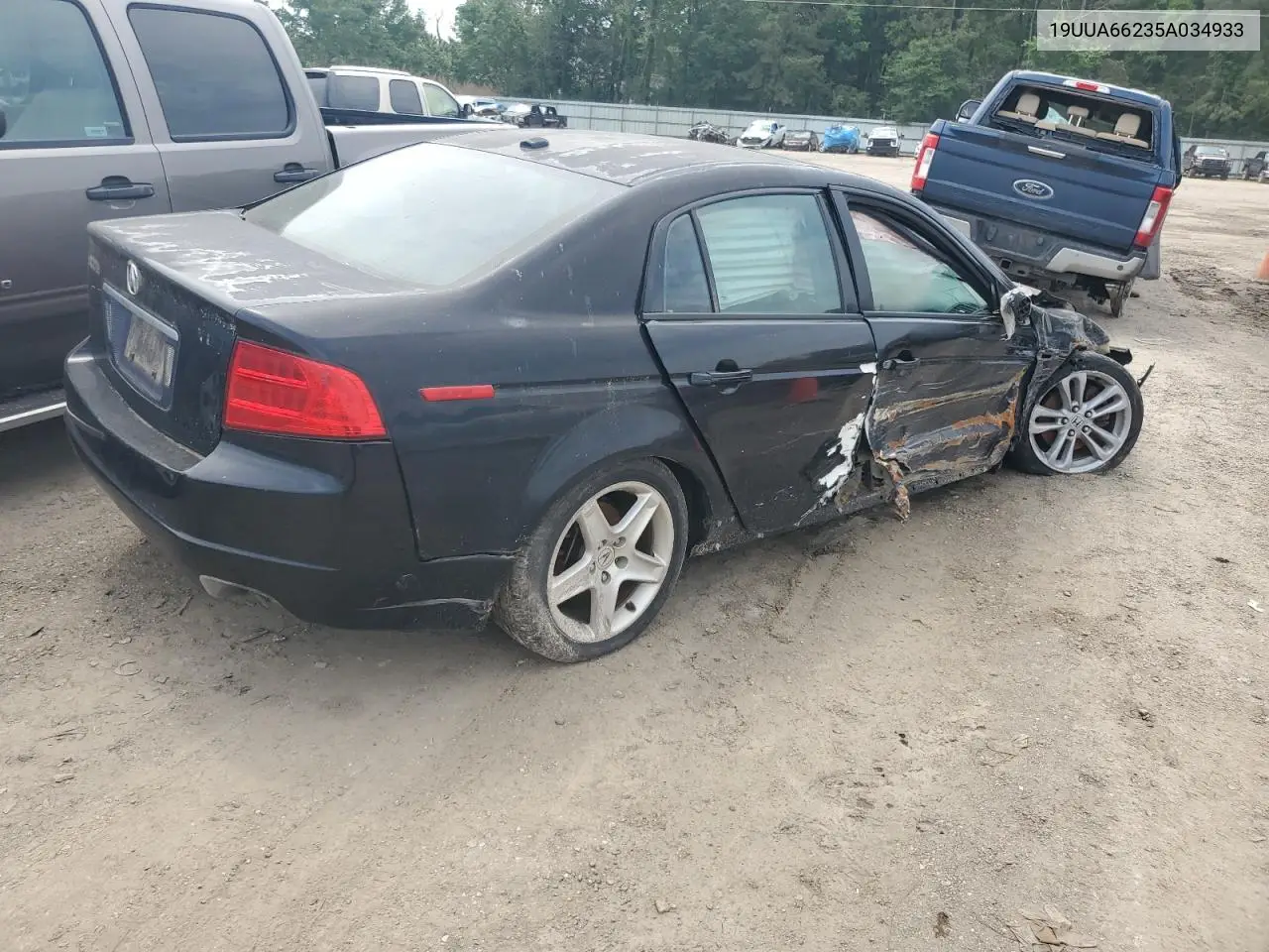 2005 Acura Tl VIN: 19UUA66235A034933 Lot: 53991415